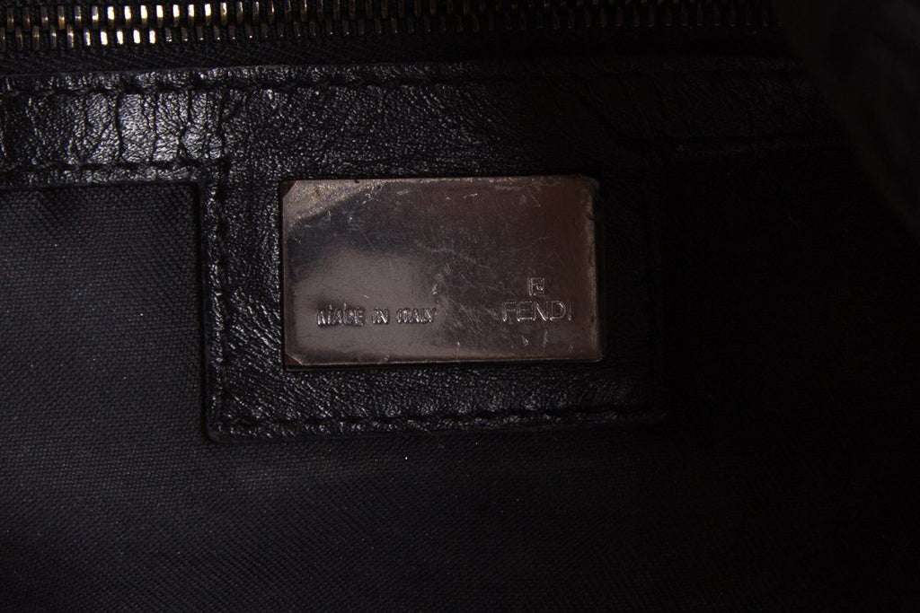 Fendi Black Fabric Zucca Print Shoulder Bag
