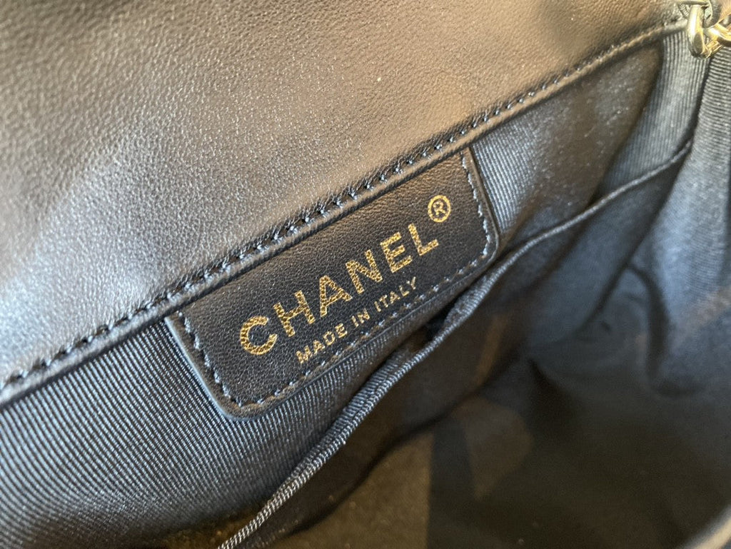 ChanelSmall GlamIap Bag Gold Hardware Black For Women Handbags, Shoulder Bags 7.5in/19cm AS2232