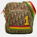 Beige/Br Diorissimo Rasta Crossbody Bag
