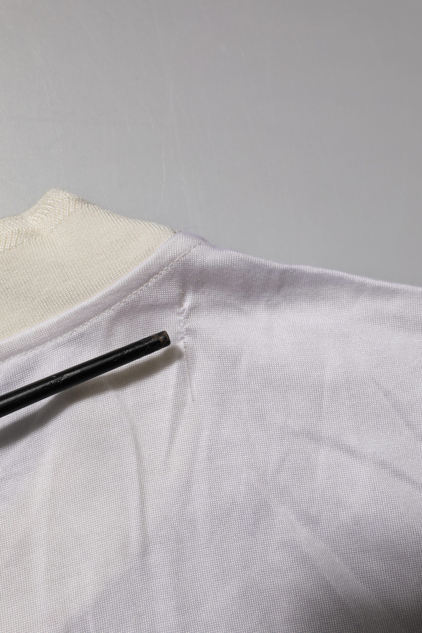 Dolce & Gabbana White Silk Crew Neck Long Sleeves T-shirt