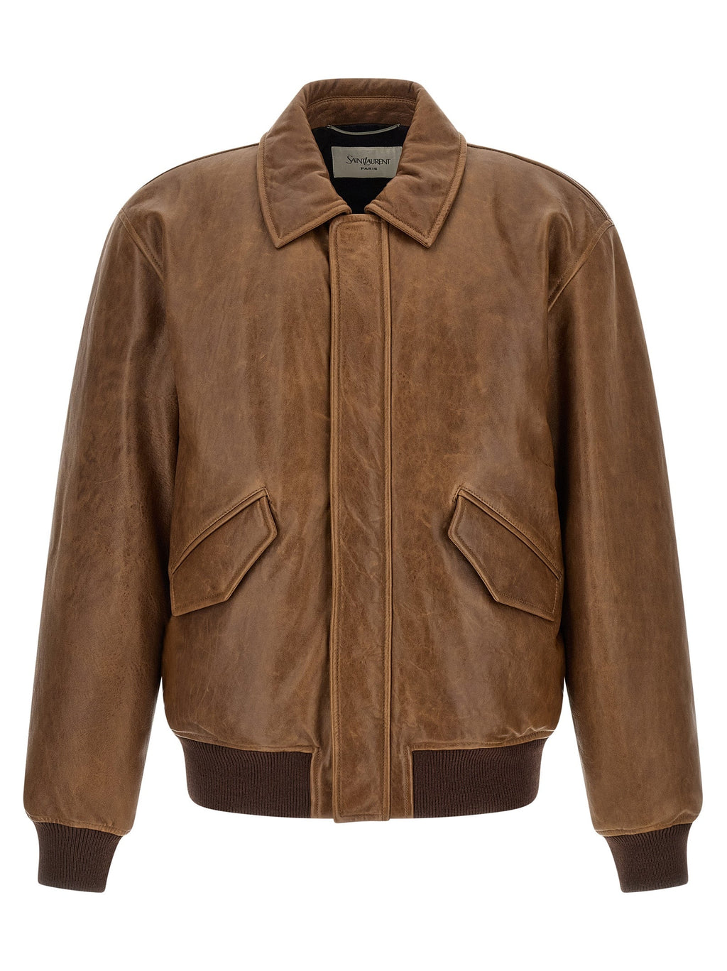 Saint Laurent Men's Vintage Leather Bomber Jacket