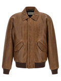 Saint Laurent Men's Vintage Leather Bomber Jacket