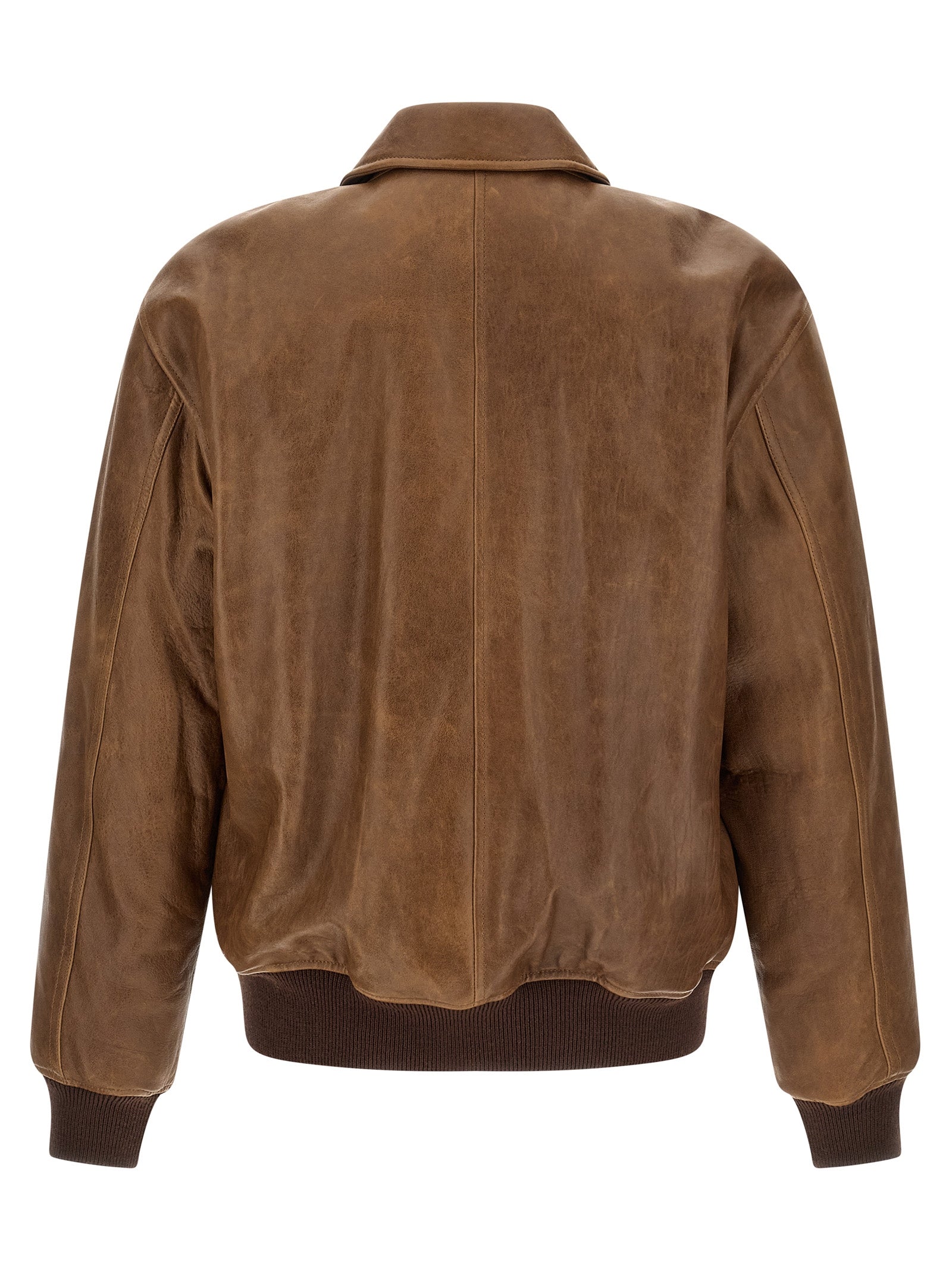 Saint Laurent Men's Vintage Leather Bomber Jacket