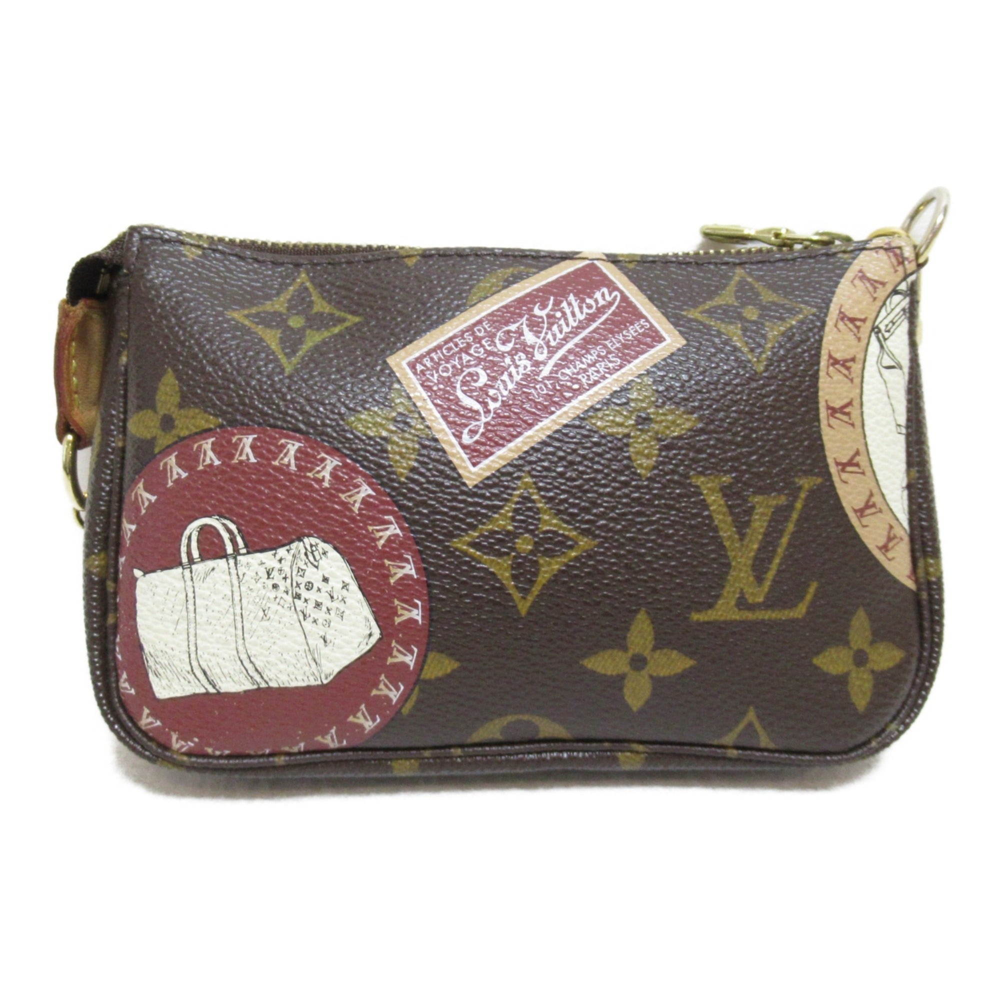 Louis Vuitton Mini Pochette Accessoires  Canvas Clutch Bag
