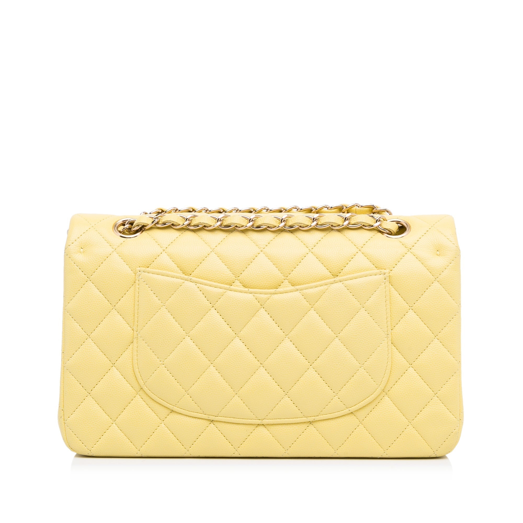 Chanel Classic Double Flap Medium Yellow Caviar SiLouis Vuittoner