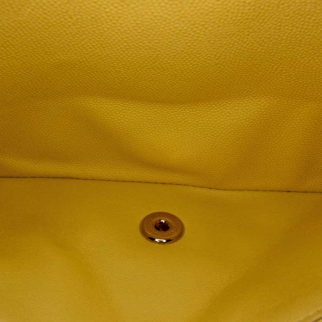 Chanel Classic Double Flap Medium Yellow Caviar SiLouis Vuittoner