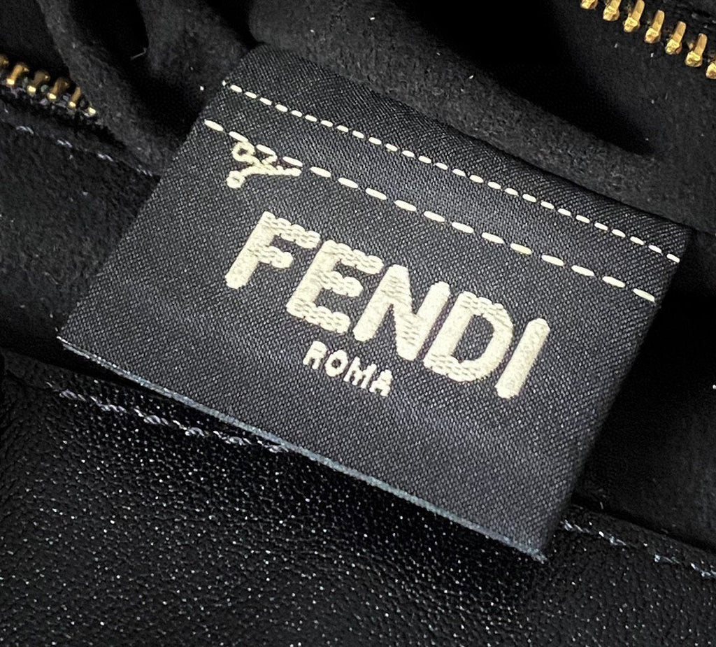 Small FF Tote Shoulder Black Bag For Woman 30cm/12in