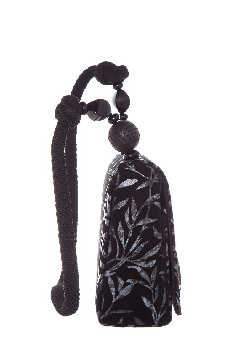 Rafael Sanchez Vintage Black Printed Shoulder Bag