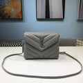 Saint Laurent Loulou Mini Shoulder Bag Grey For Women 7in/18cm YSL