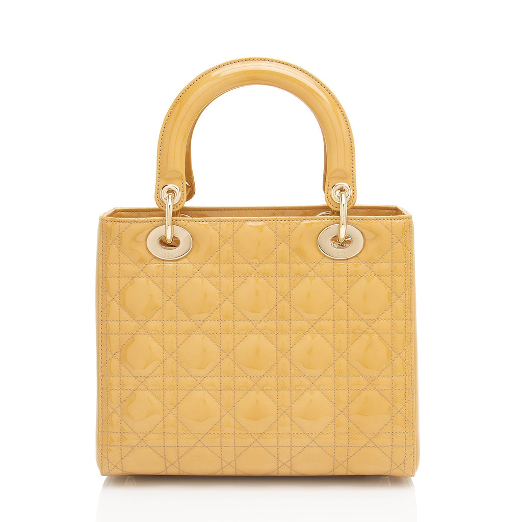 Dior  Leather Lady Dior Medium Tote