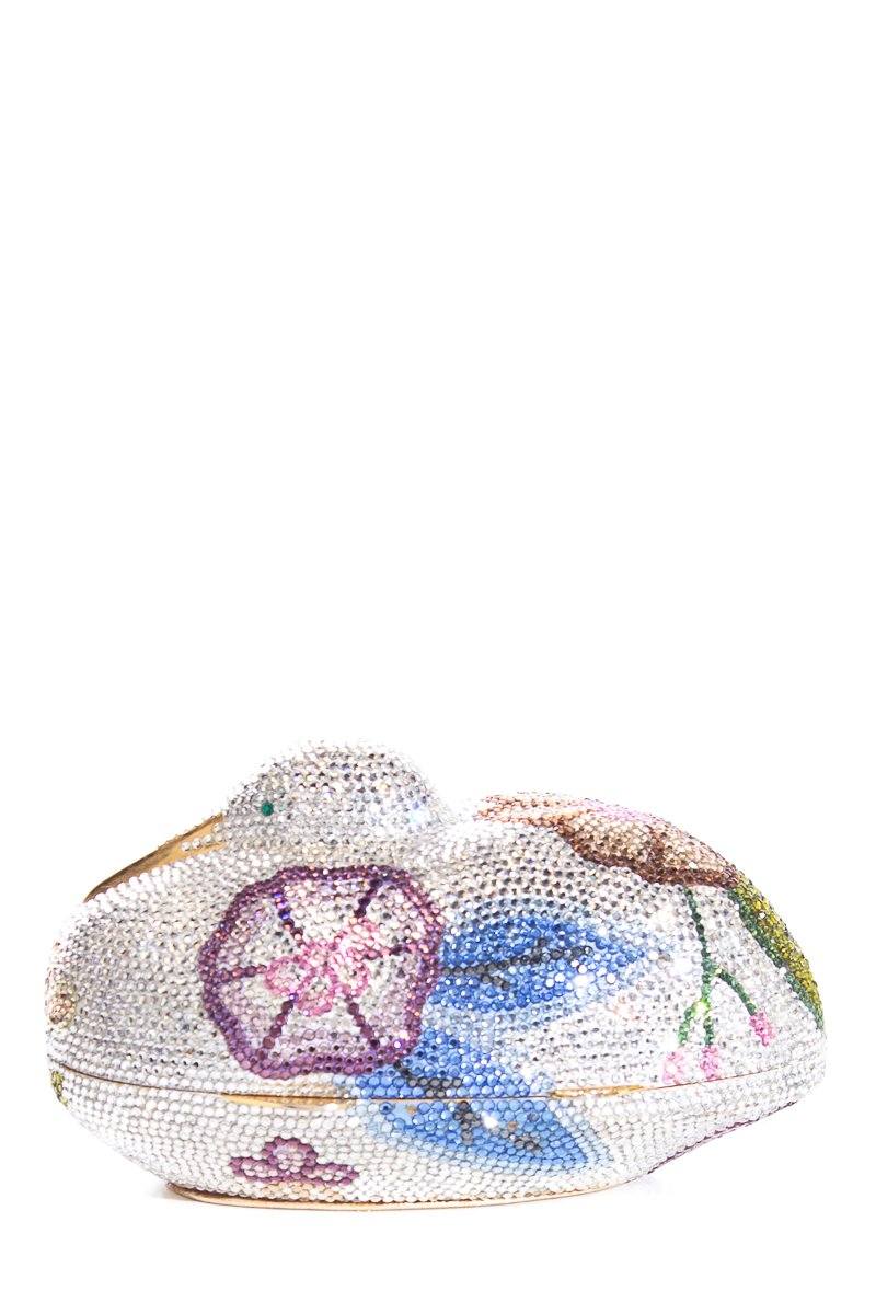 Judith Leiber White & Multi Clutch