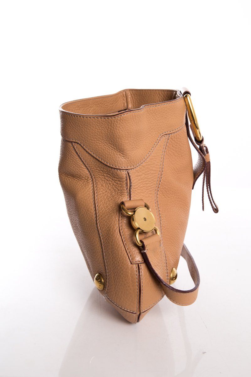 DolCeline & Gabbana Tan Leather D-Ring Shoulder Bag