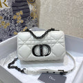 Mini Caro Bag Latte Matte Padded Macrocannage, Latte White, For Women WomenÃ¢â‚¬â„¢s Handbags, Crossbody Bags, 20cm CD