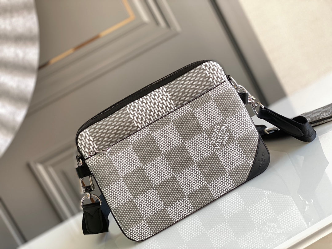 Louis Vuitton Trio Messenger Damier Graphite Plaster For Men, Bags, Shoulder And Crossbody Bags 9.8in/25cm Louis Vuitton