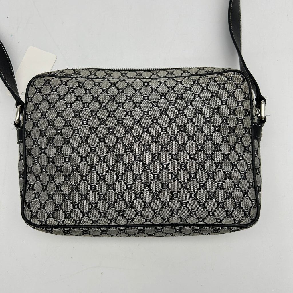 Celine Macadam Canvas Crossbody Bag Black Grey MeDiorum