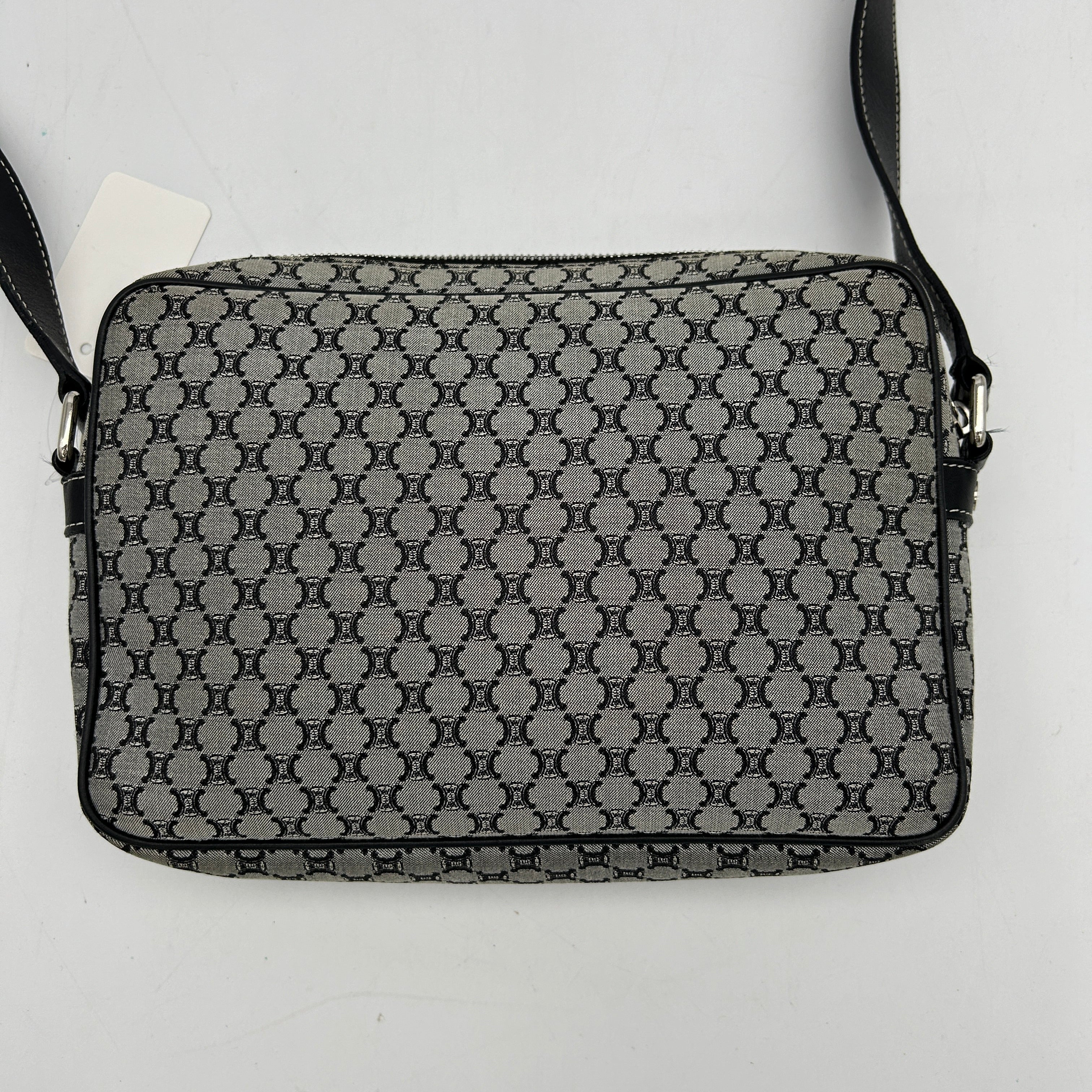 Celine Macadam Canvas Crossbody Bag Black Grey MeDiorum
