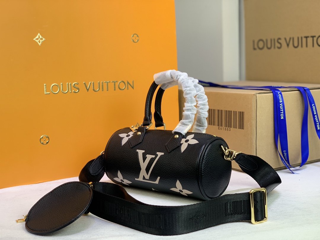 Louis Vuitton Papillon Burberry Monogram Empreinte Black/Beige For Women,  Shoulder And Crossbody Bags 7.9in/20cm Louis Vuitton M45980