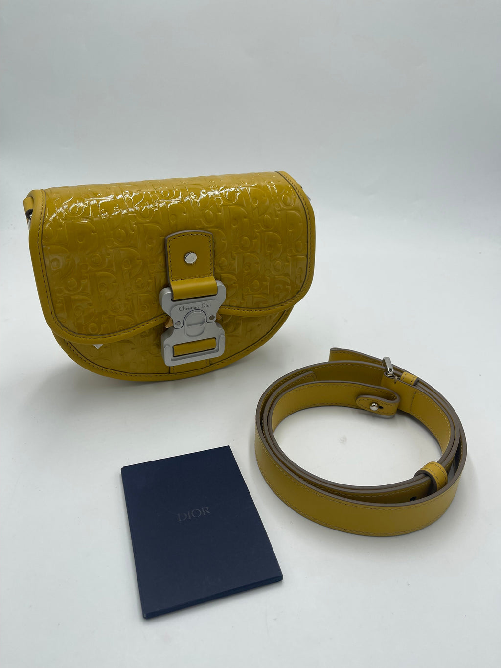 Christian Dior Gallop Flap Messenger Bag Oblique Canvas Print Leather Crossbody Bag Bag (Pre-Owned)