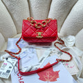 ChanelMini GlamIap Bag Gold Hardware Red For Women Handbags, Shoulder Bags 6.7in/17cm AS3365