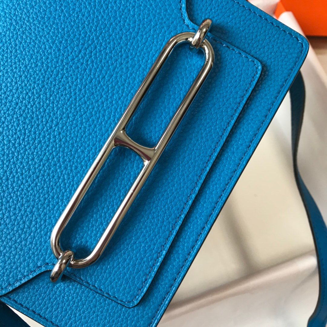 Mini Evercolor Sac Roulis 19 Blue For Women, Handbags, Shoulder Bags 7.5in/19cm