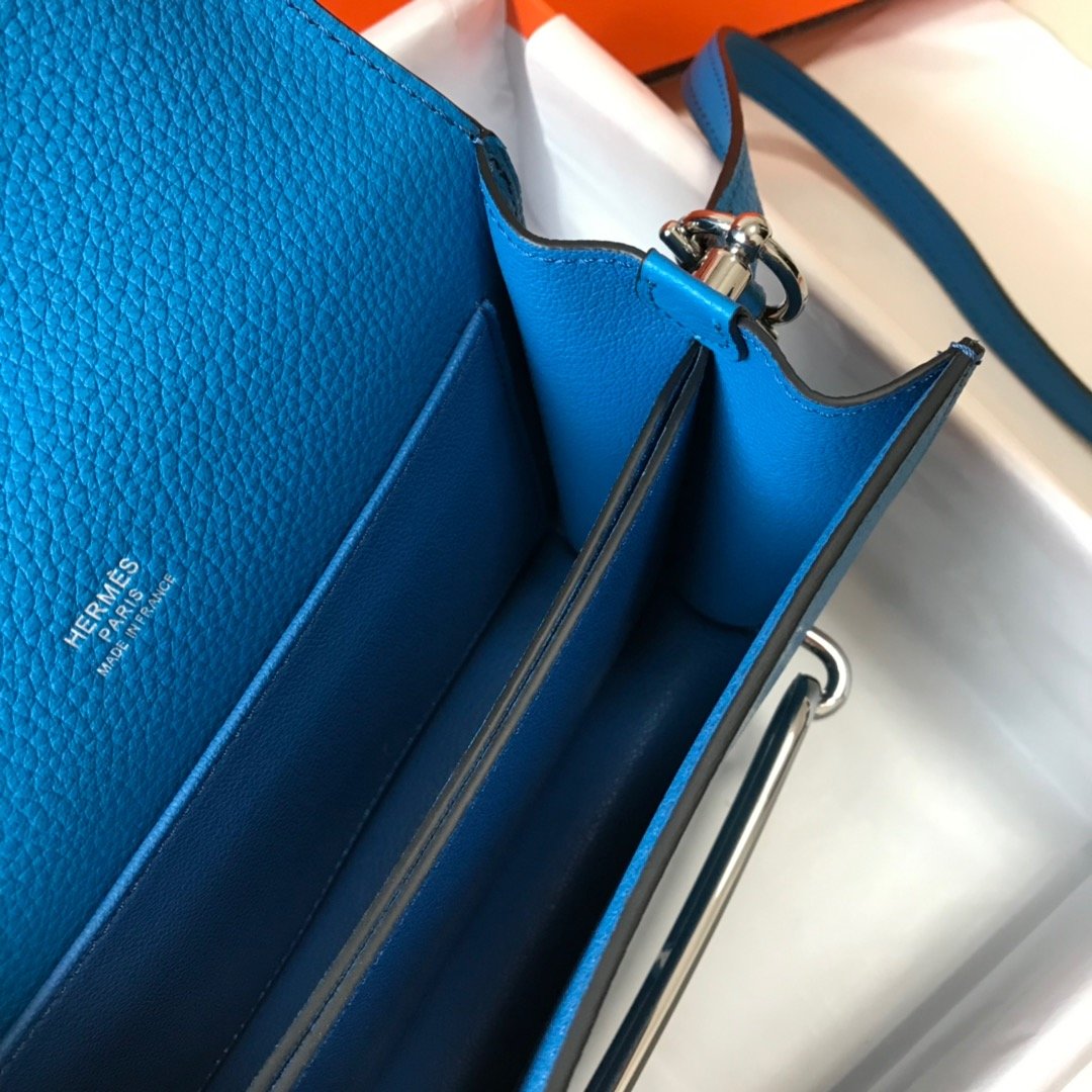 Mini Evercolor Sac Roulis 19 Blue For Women, Handbags, Shoulder Bags 7.5in/19cm