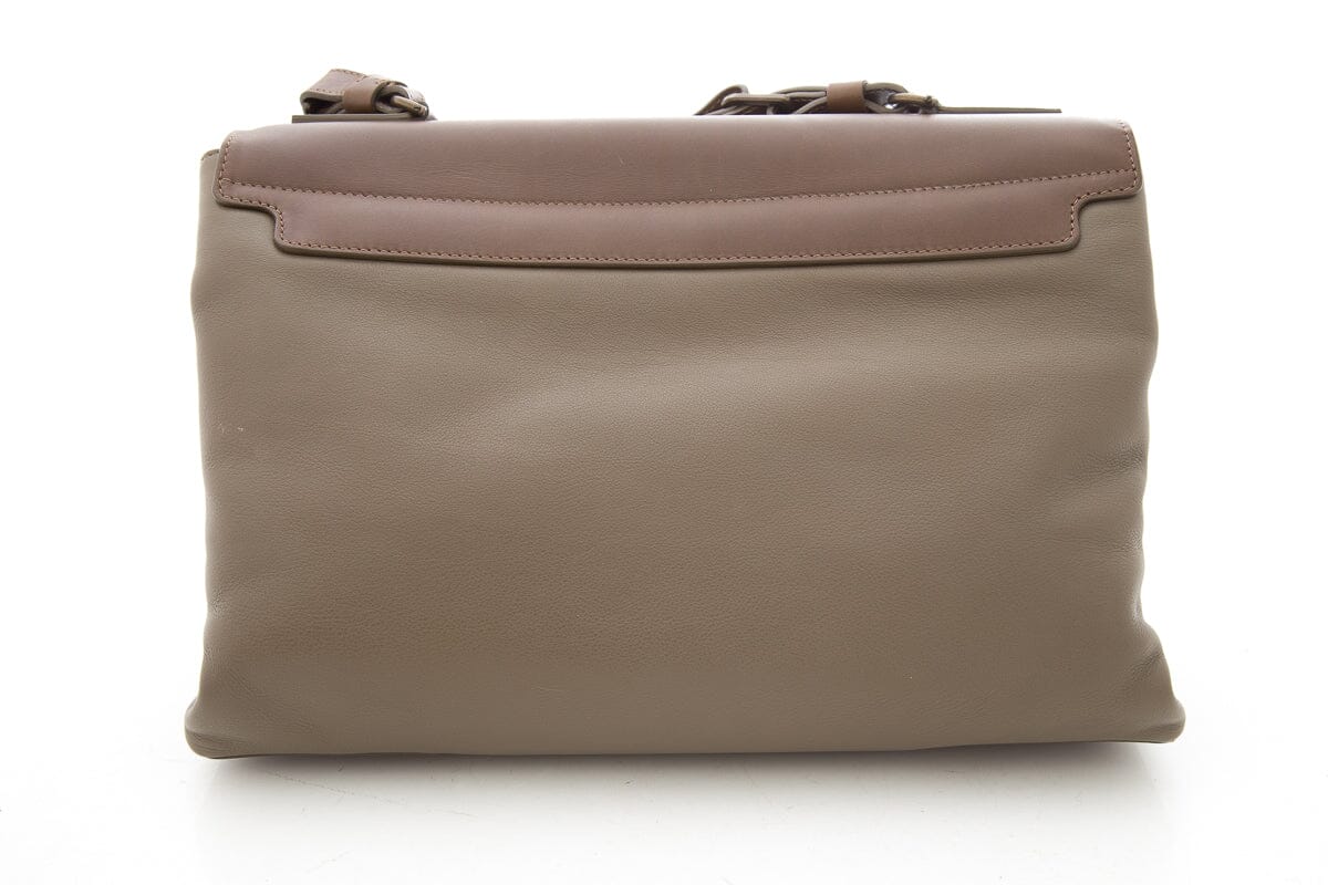 Lavin Paris Brown & Grey Leather Shoulder Bag
