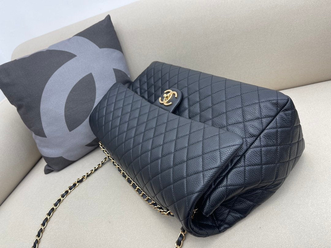 CHL CoCo LuGucciage Gold Toned Hardware 46cm Black For WomLB