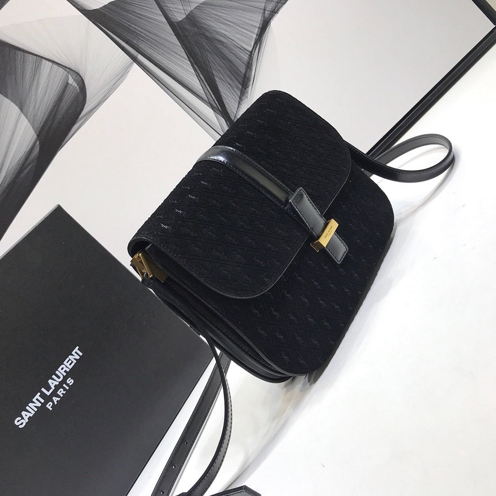 Top Quality Le Monogramme Small Satchel In Monogram Canvas And Smooth Black For Women 9in/23cm YSL