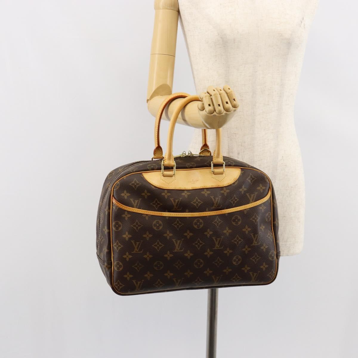 Louis Vuitton Deauville Handbag Monogram Canvas Brown Canvas Handbag
