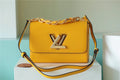 Louis Vuitton Twist MM Epi SunGlamIower Yellow For Women, WomenÃƒÂ¢Ã¢â€šÂ¬Ã¢â€žÂ¢s Bags, Shoulder And Crossbody Bags 9.1in/23cm Louis Vuitton M59888