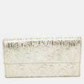 Dior Gold Oblique Embossed  Leather Continental Wallet