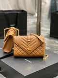 YSSL Small Bag Dark Natural In Mix Matelasse For Women 8in/21cm YSL 600195BOW919207