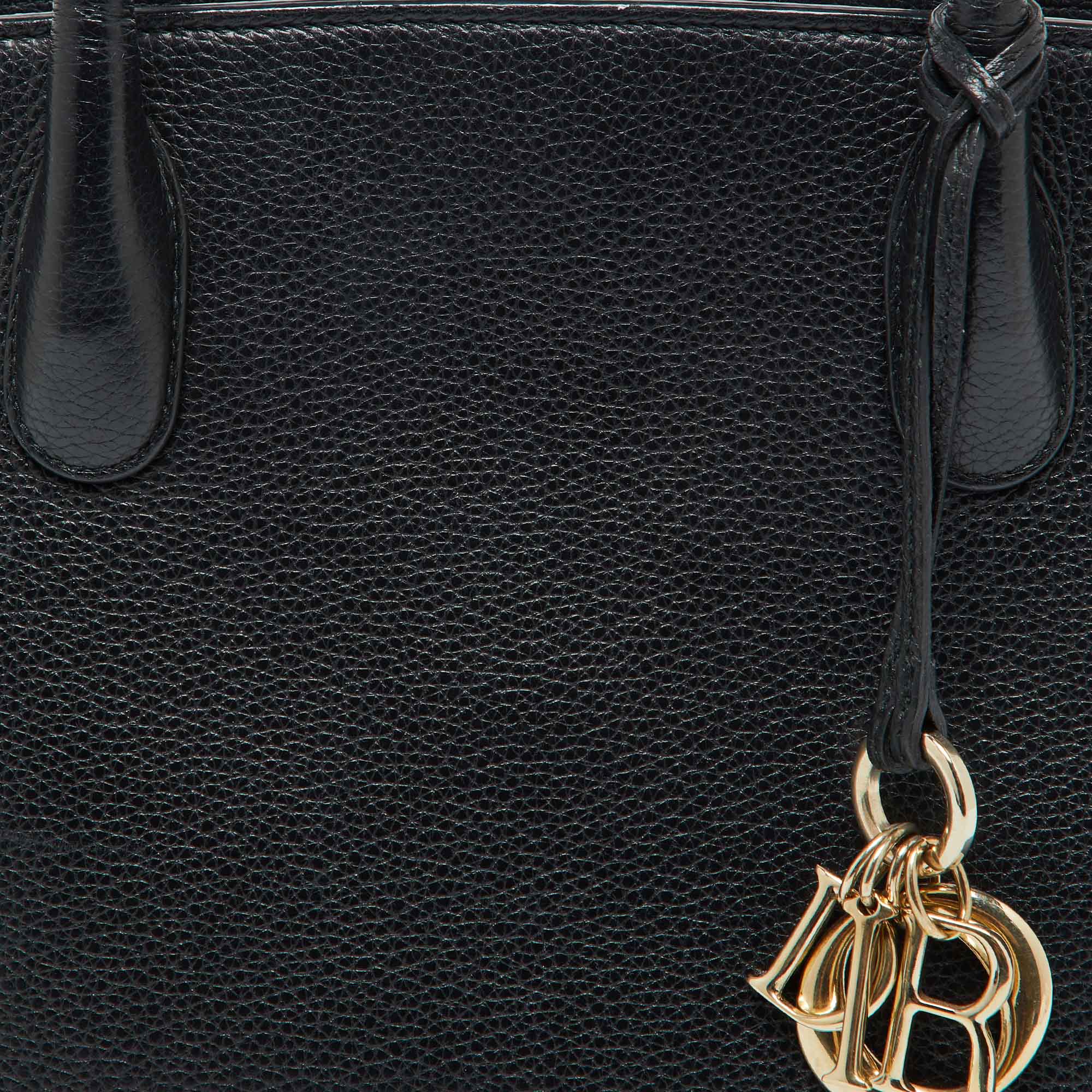 Dior Black Leather Open Bar Tote