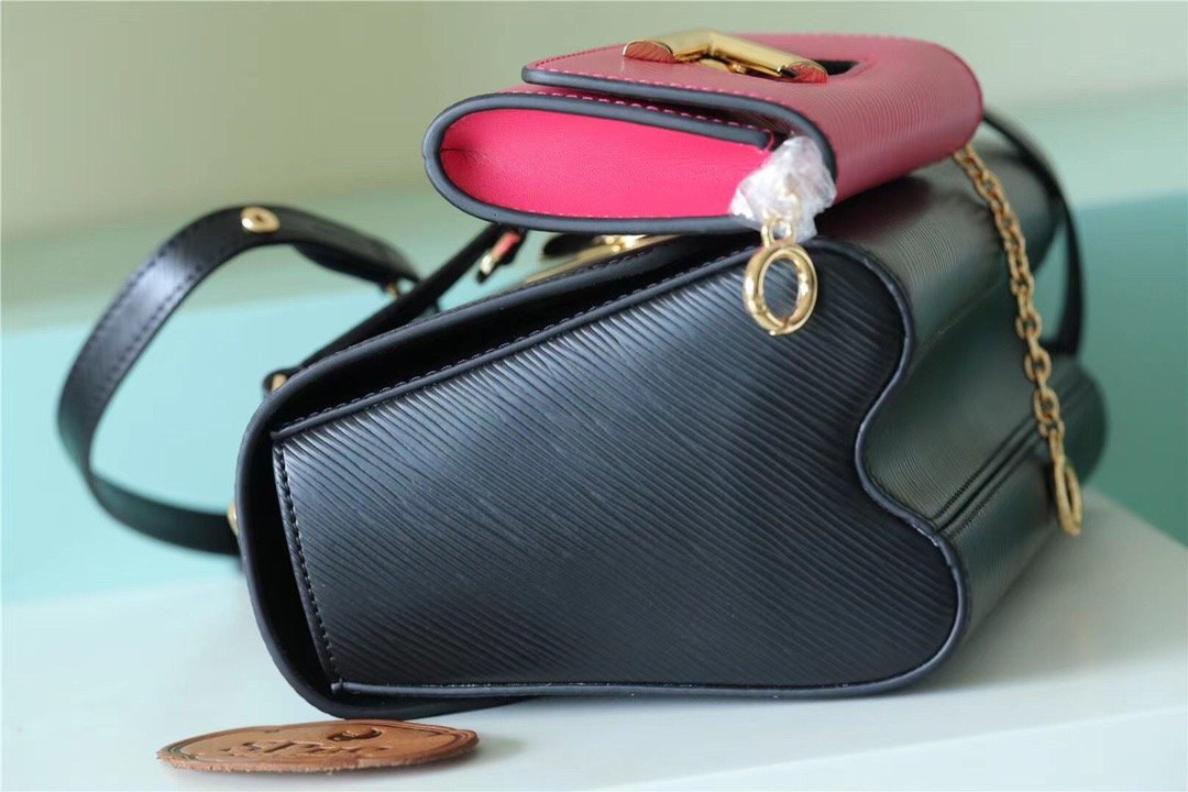 Louis Vuitton Twist MM Bag, Shoulder and Cross Body Bags For Women Black / Fuchsia 9.1in/23cm Louis Vuitton M59885