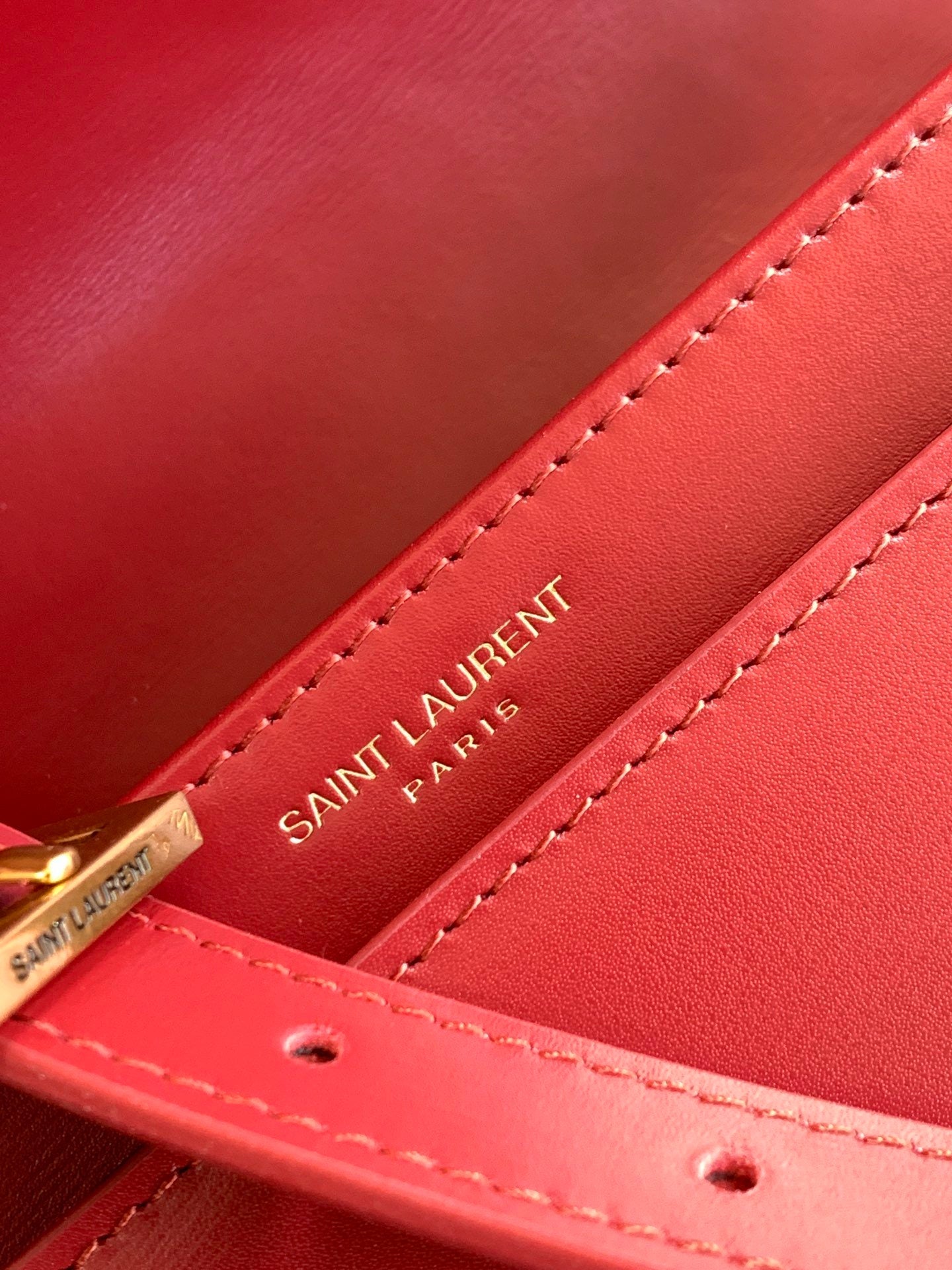 YSSL Solferino Small Satchel Bag Red In Box With Gold Hardware 7in/19cm YSl 6343060SX0W6805