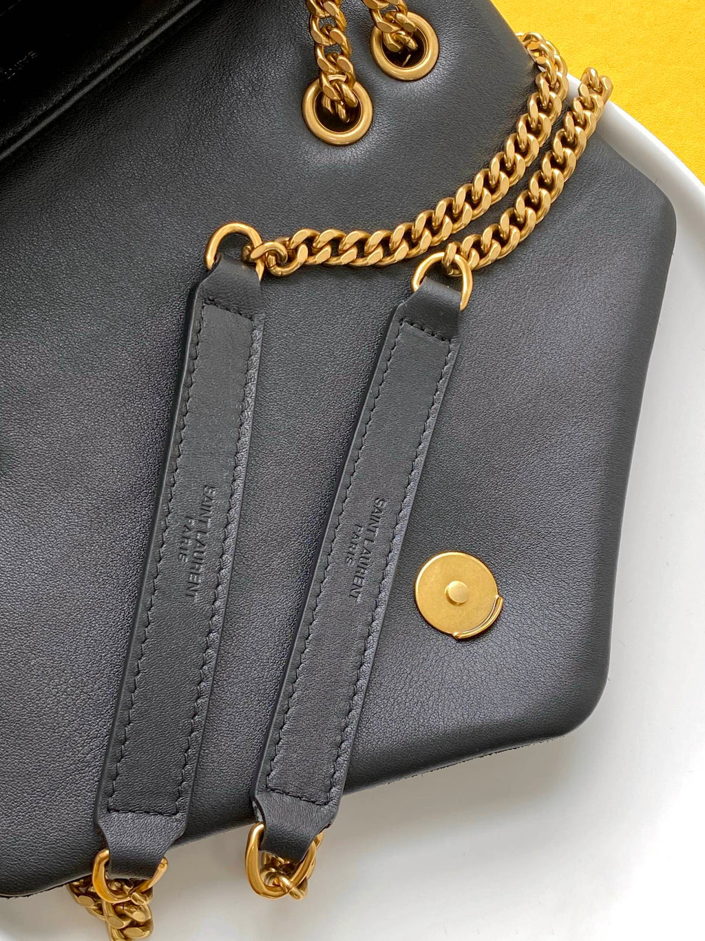 Top Quality Loulou Small Chain Bag In "Y" Black With Gold Hardware For Women 9.8in/23cm YSL 4946991U8671000