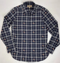 Burberry Women's Navy Checkered Button Up Dress Shirt (38 IT / 6 UK / 4 US)