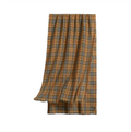 Burberry Classic Gauze Vintage Brown Checker Wool Silk Scarf