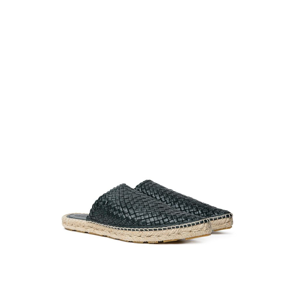 Bottega Veneta Green Leather Women's Espadrilles