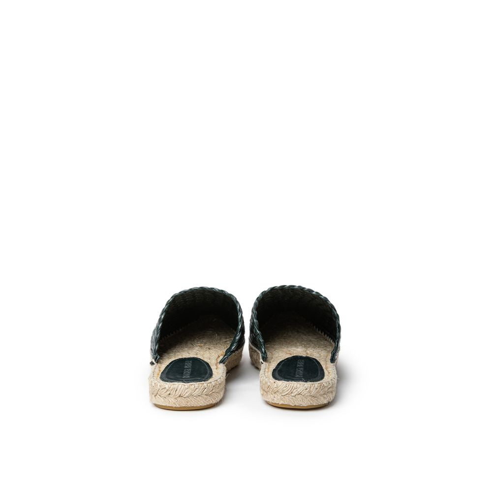 Bottega Veneta Green Leather Women's Espadrilles