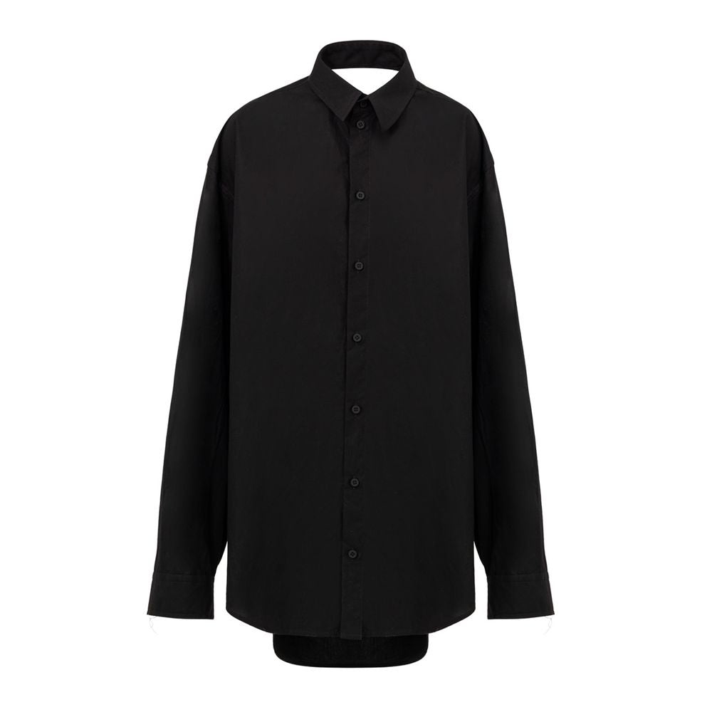Balenciaga Black Cotton Long Women's Dress
