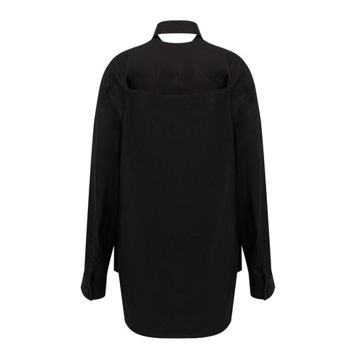 Balenciaga Black Cotton Long Women's Dress