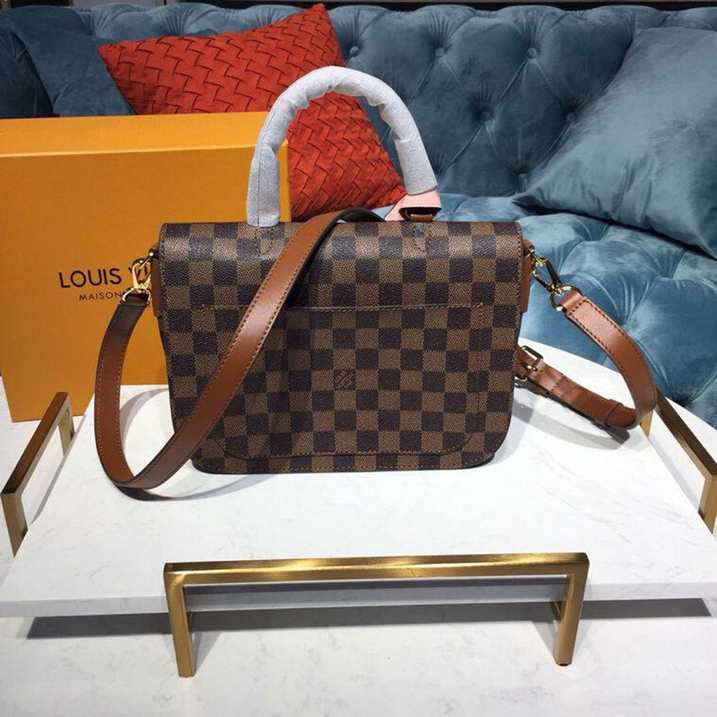 Louis Vuitton Beaumarchais Damier Ebene Canvas Venus Pink For Women, WomenÃƒÂ¢Ã¢â€šÂ¬Ã¢â€žÂ¢s Handbags, Shoulder And Crossbody Bags 9.8in/25cm Louis Vuitton N40147