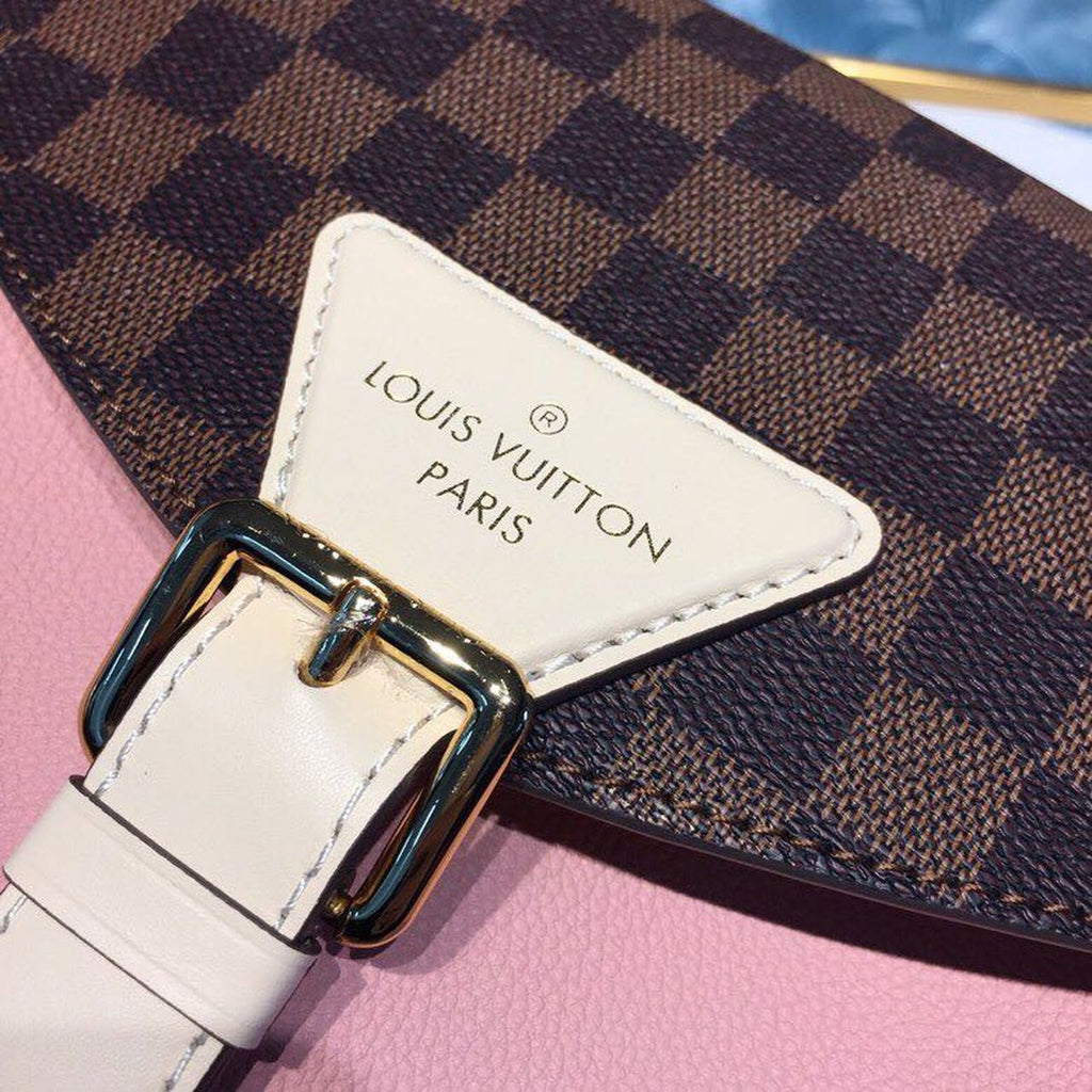 Louis Vuitton Beaumarchais Damier Ebene Canvas Venus Pink For Women, WomenÃƒÂ¢Ã¢â€šÂ¬Ã¢â€žÂ¢s Handbags, Shoulder And Crossbody Bags 9.8in/25cm Louis Vuitton N40147