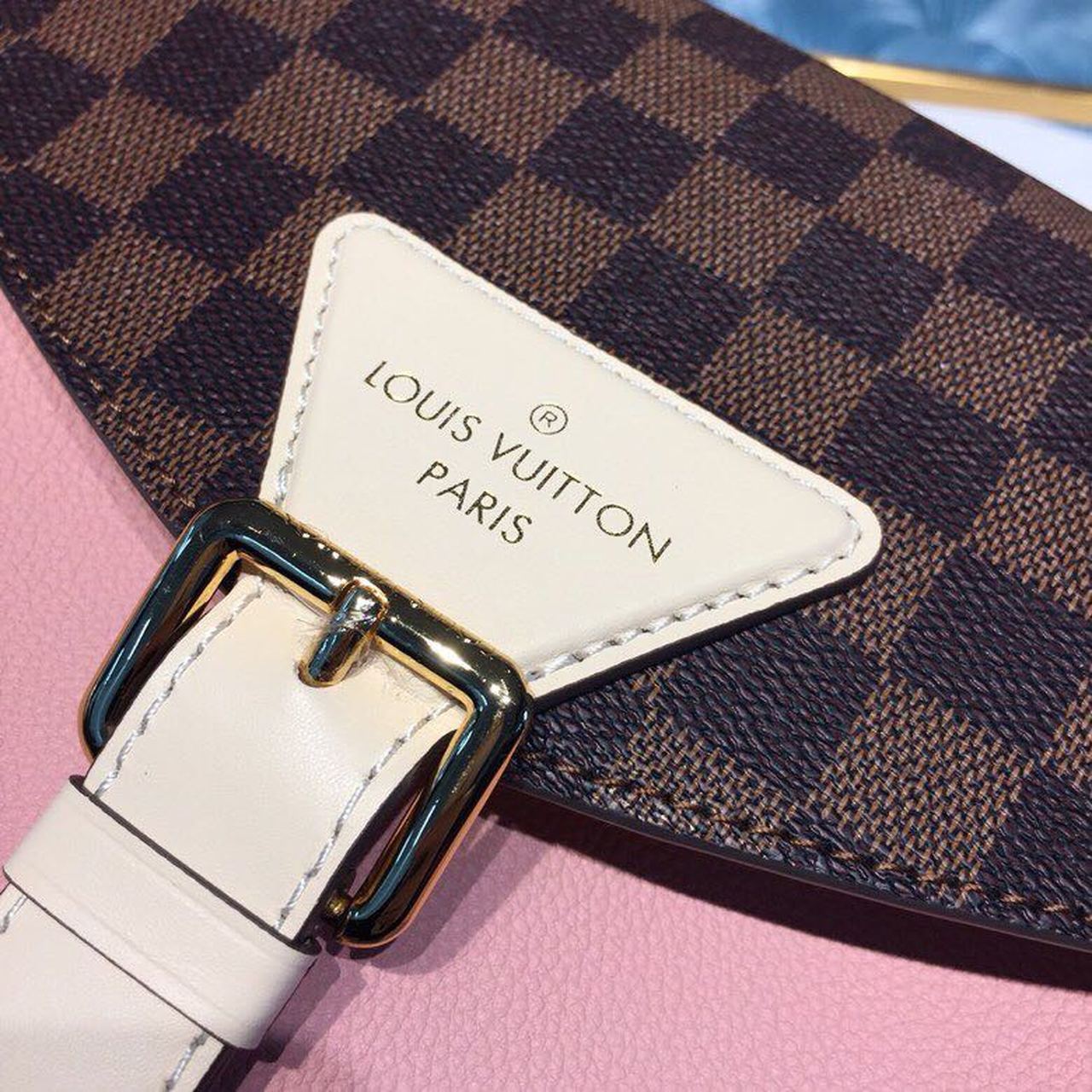 Louis Vuitton Beaumarchais Damier Ebene Canvas Venus Pink For Women, WomenÃƒÂ¢Ã¢â€šÂ¬Ã¢â€žÂ¢s Handbags, Shoulder And Crossbody Bags 9.8in/25cm Louis Vuitton N40147