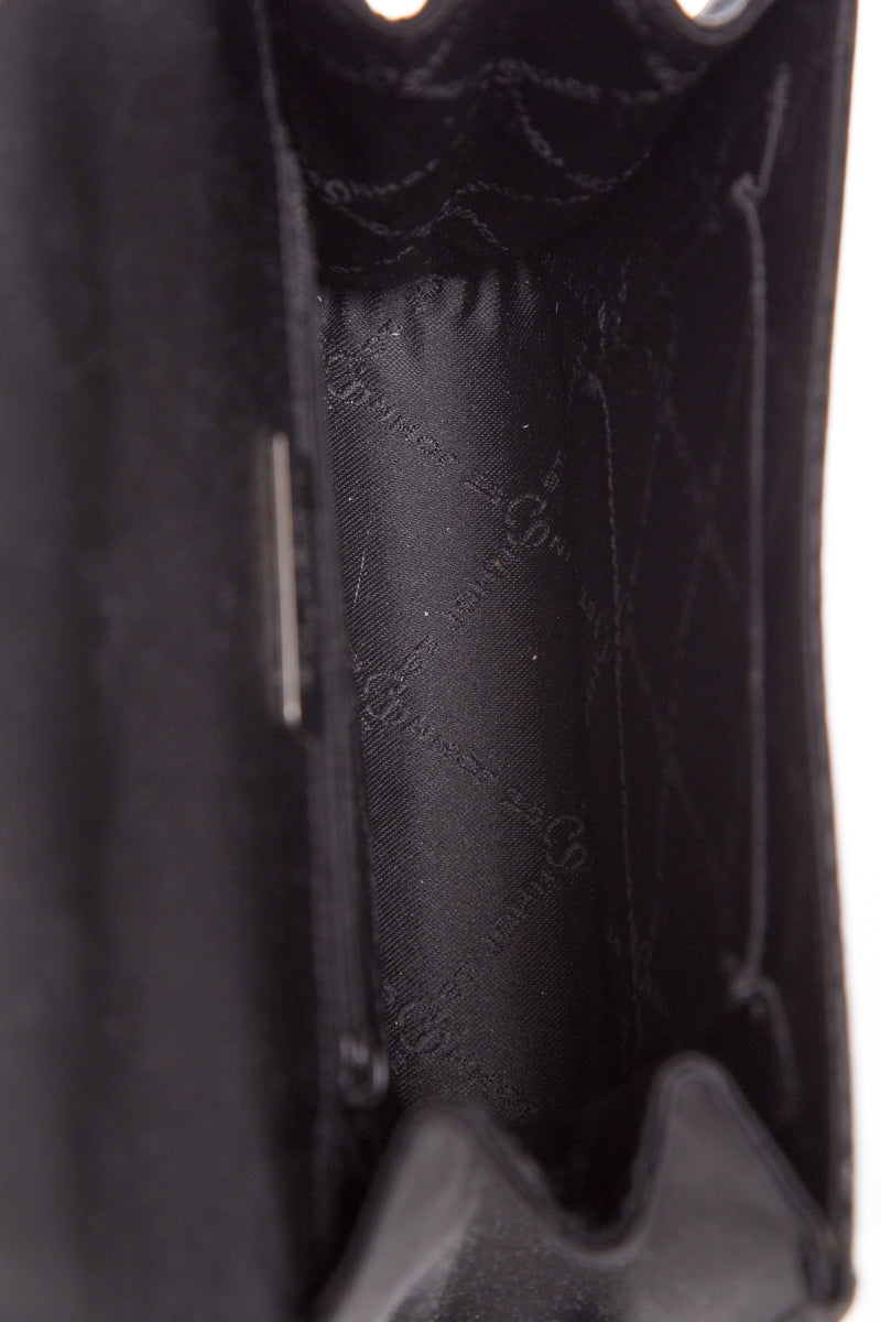 St. John Black Pattern Clutch