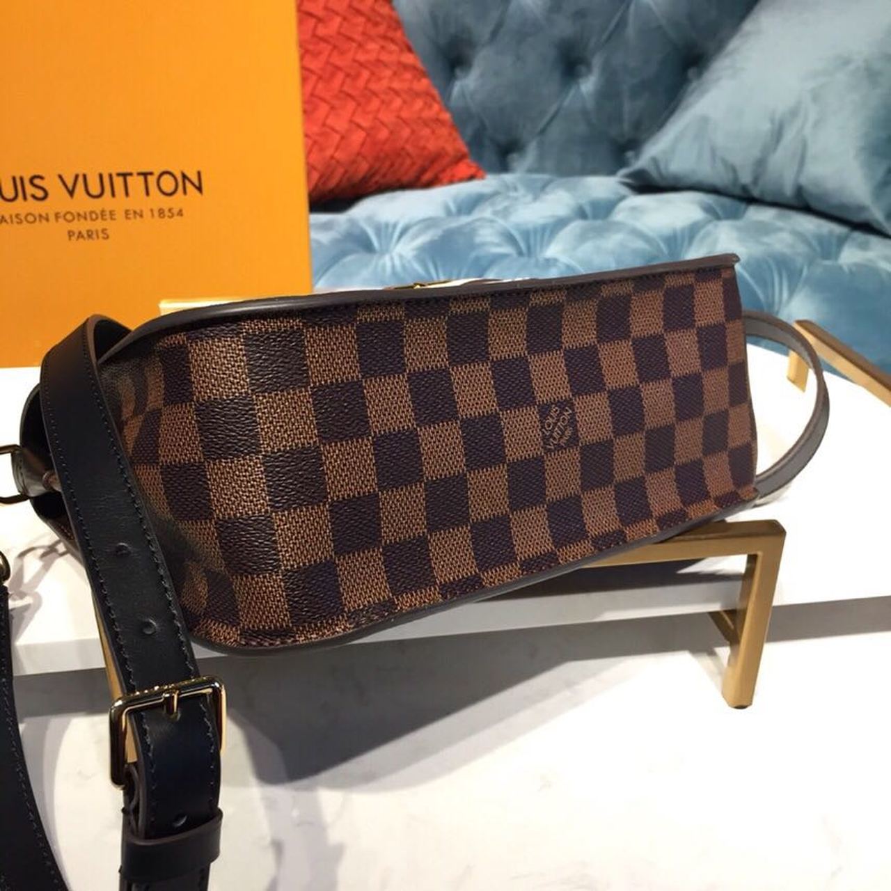 Louis Vuitton Beaumarchais Damier Ebene Black For Women, WoHandbag, Shoulder And Crossbody Bags 9.8in/25cm Louis Vuitton N40146