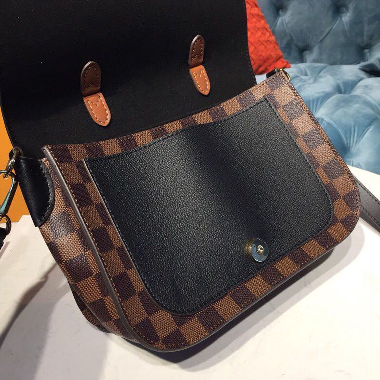 Louis Vuitton Beaumarchais Damier Ebene Black For Women, WoHandbag, Shoulder And Crossbody Bags 9.8in/25cm Louis Vuitton N40146