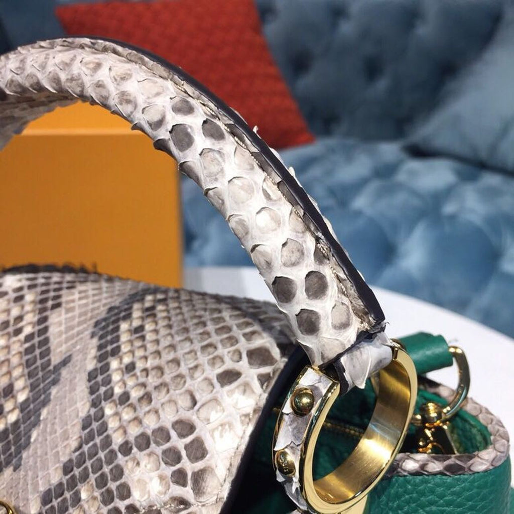 Louis Vuitton Capucines Taurillon And Python Green For Women,  Shoulder And Crossbody Bags 10.6in/27cm Louis Vuitton