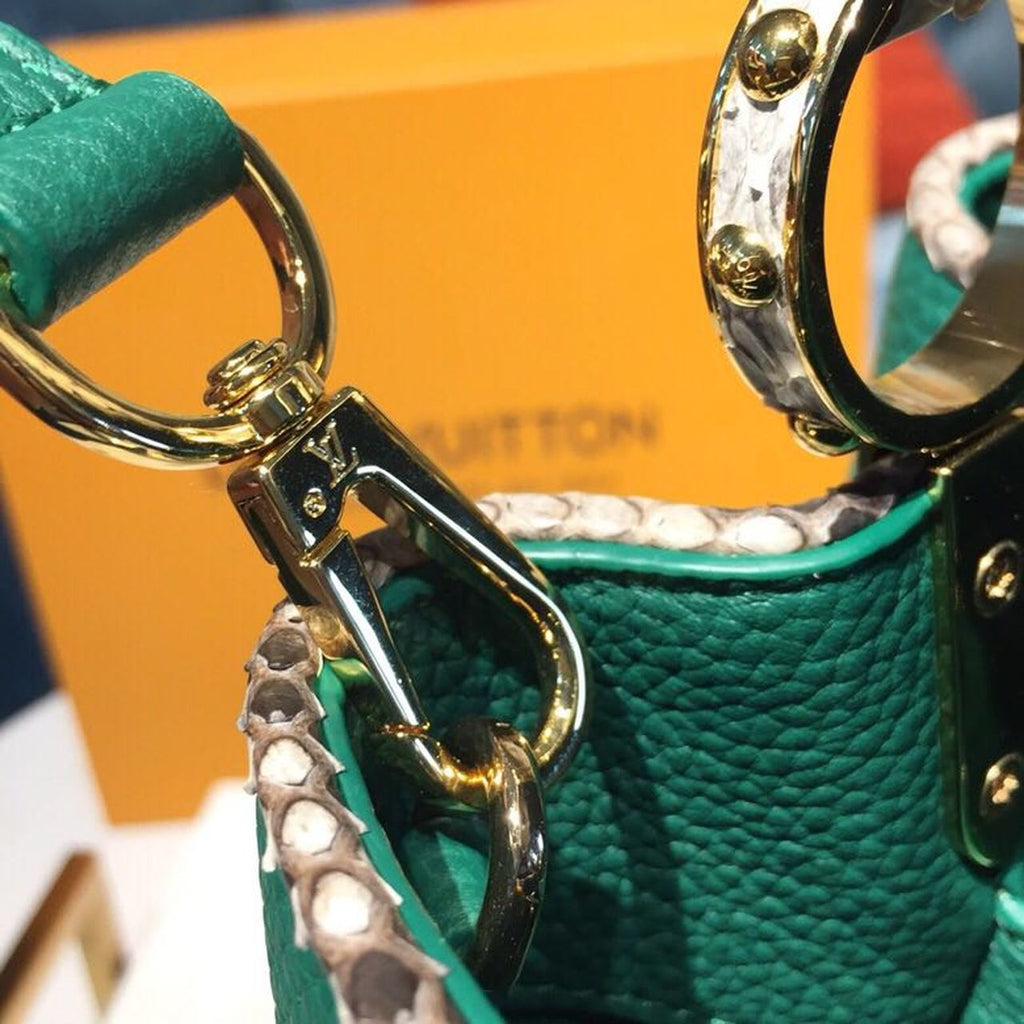 Louis Vuitton Capucines Taurillon And Python Green For Women,  Shoulder And Crossbody Bags 10.6in/27cm Louis Vuitton